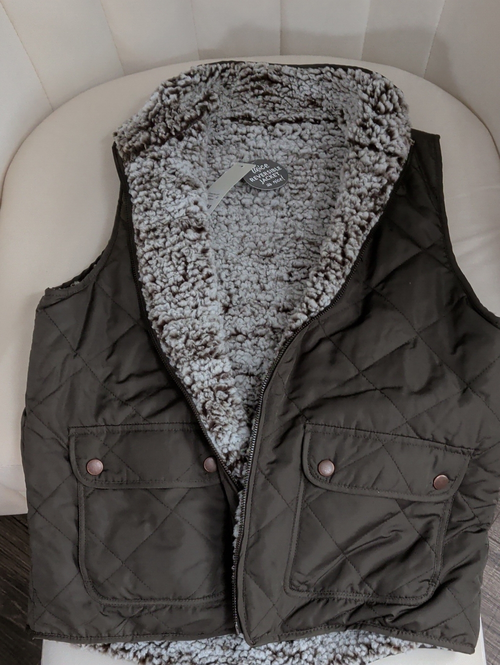 Reversible Fleece Vest - Picture 1 of 4